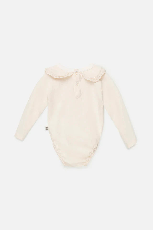 Organic Baby Collar Bodysuit - Ivory
