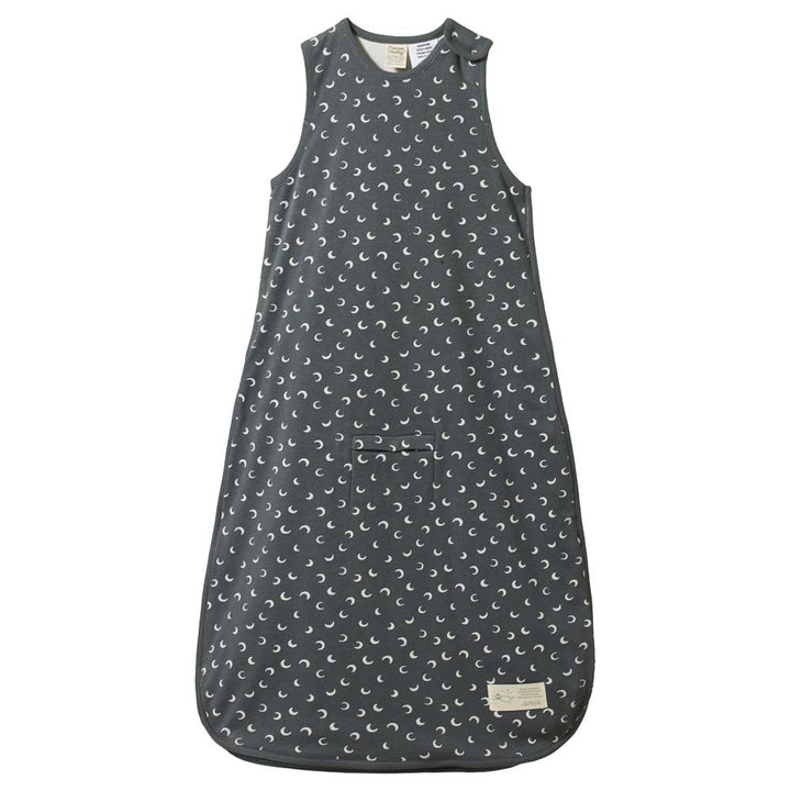 Organic Cotton Sleeping Bag - Mini Crescent Moon Grey Print