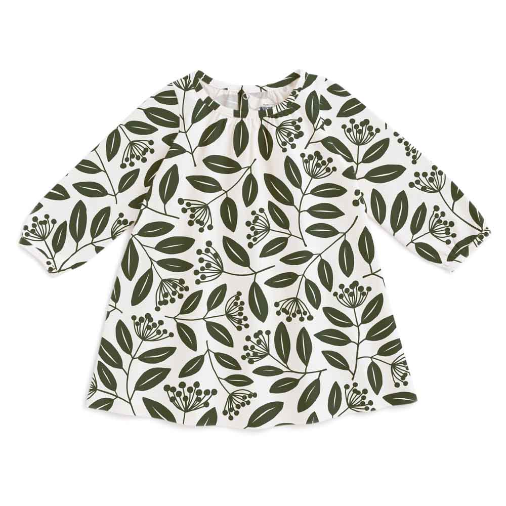 Juniper Baby Dress - Elderberries Dark Green