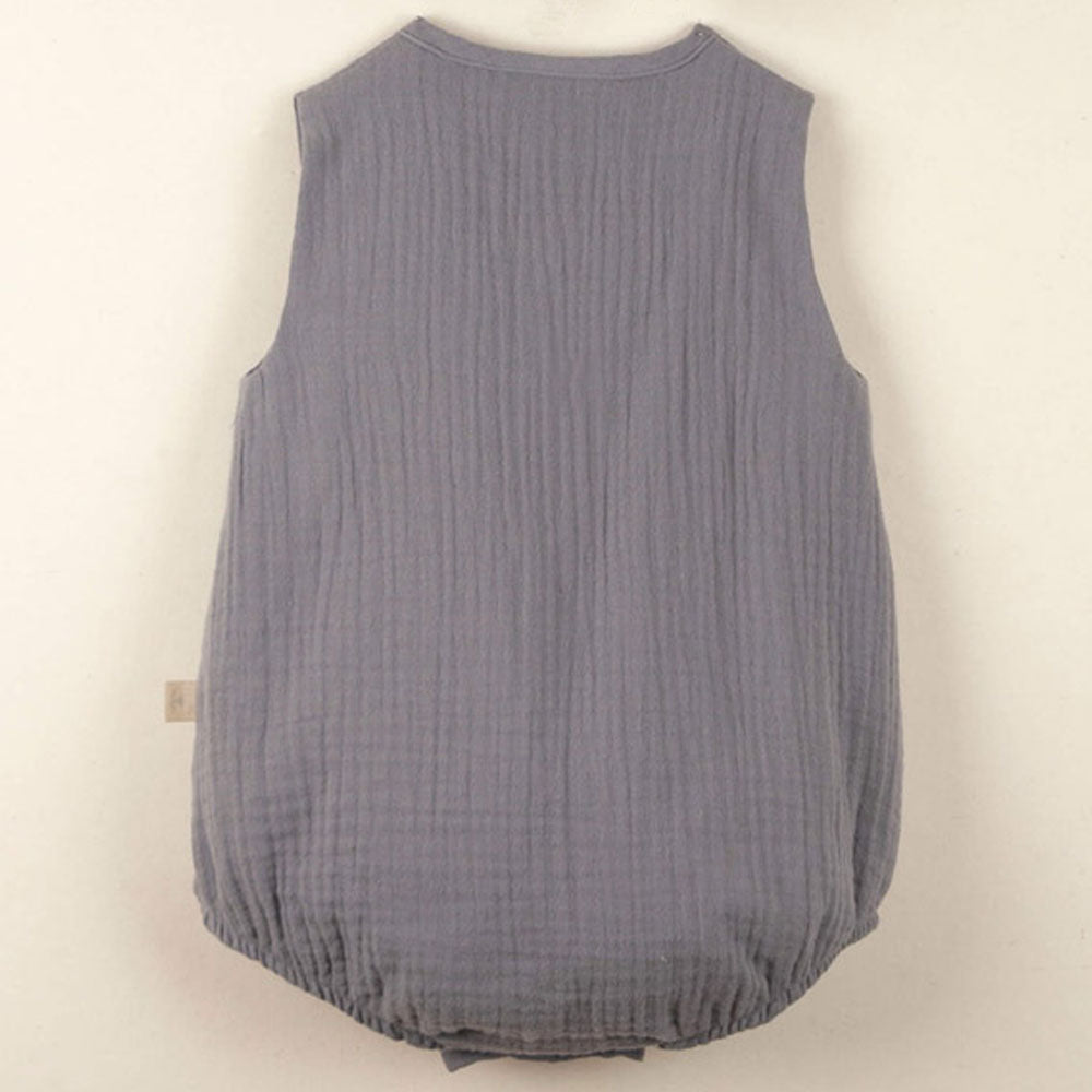 Greyish-Blue Organic Playsuit