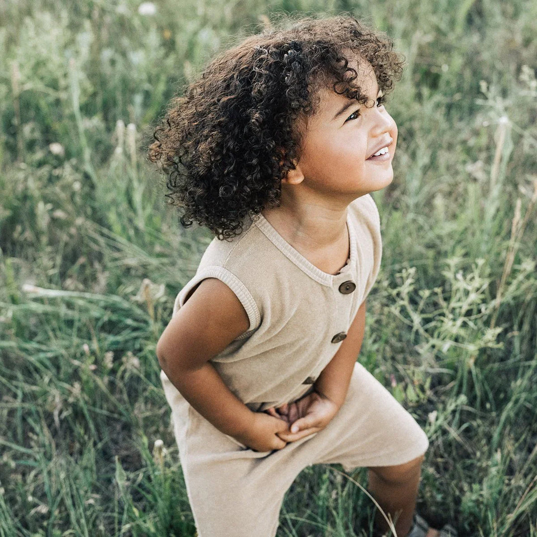 Organic Terry Romper - Fawn