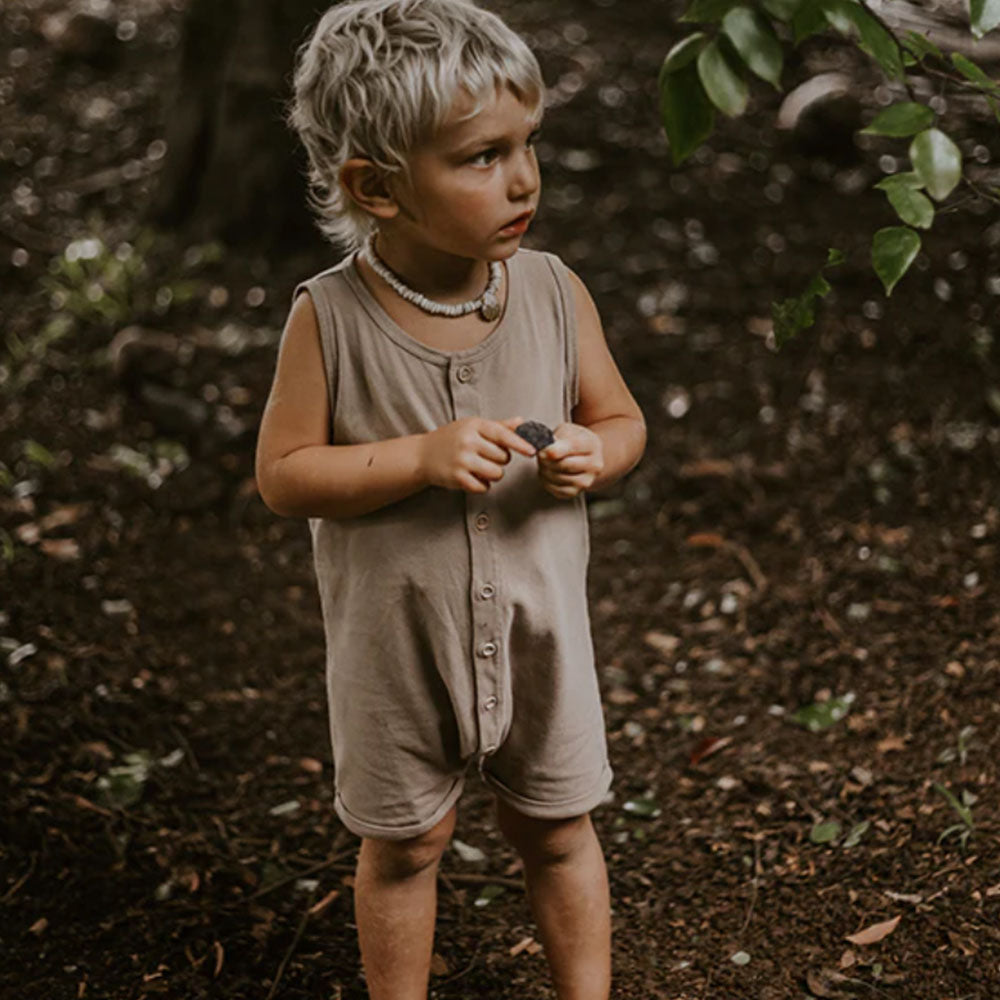 The Beach Bum Playsuit - Gray Melange
