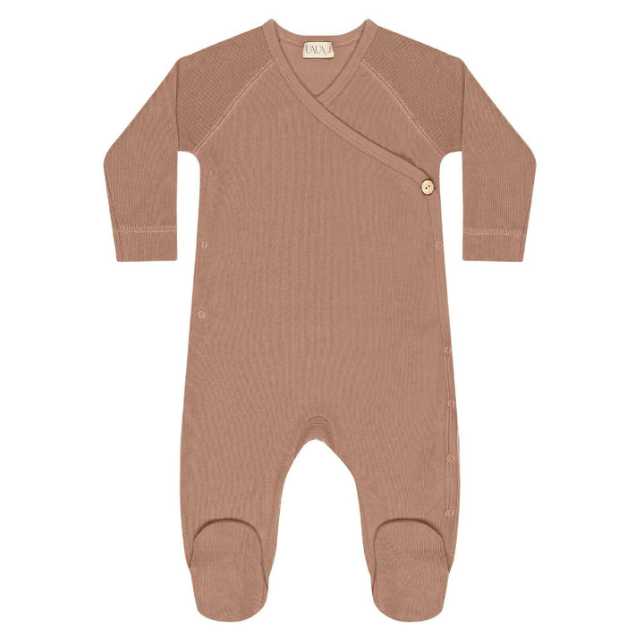 Kimono Footie with Button - Castagna