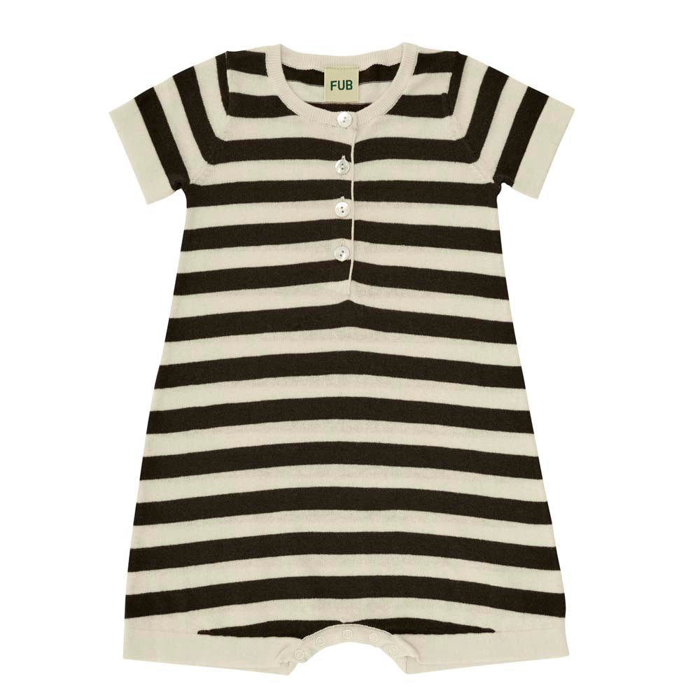 Baby Jumpsuit - Ecru/Chocolate