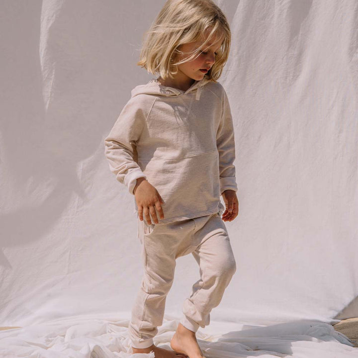 Fleece Hooded Sweatshirt - Talc