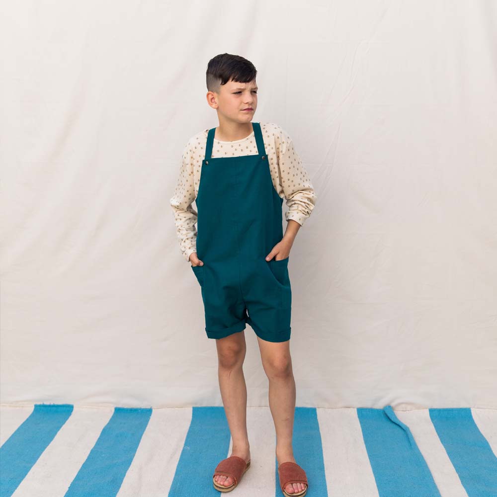 Ocean Short Pocket Dungarees - Ocean
