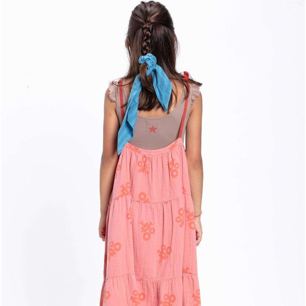 Long Flowing Dress - Pink w/Cameras All Over