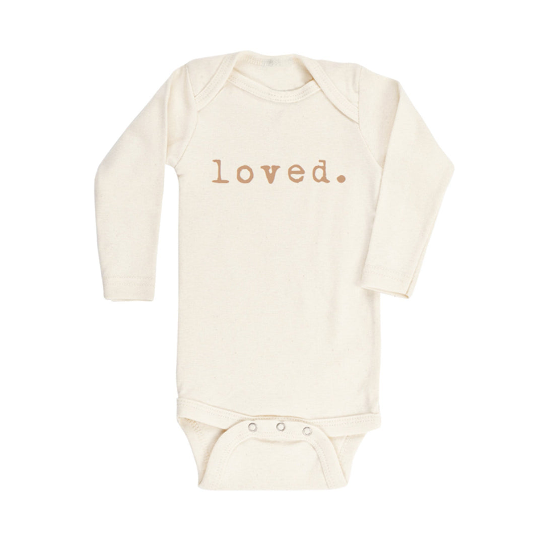 Loved - Organic Bodysuit - Long Sleeve - Natural/Clay