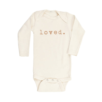 Loved - Organic Bodysuit - Long Sleeve - Natural/Clay