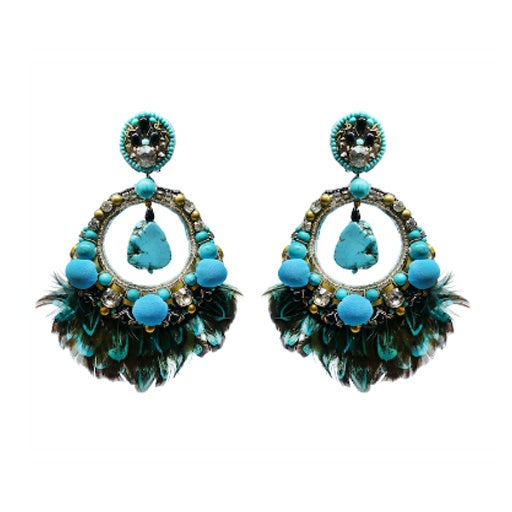 Turquoise Feather Drop