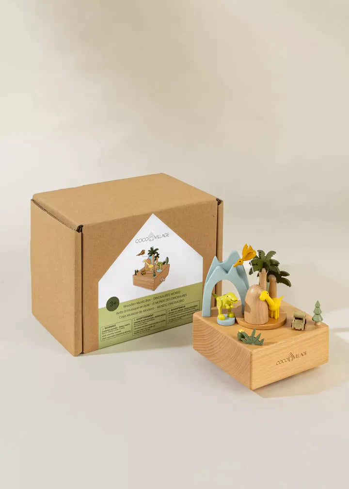 Wooden Music Box - Dinosaures World