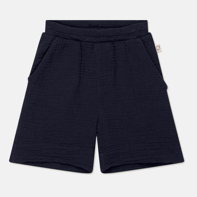 Gauze Bermuda Shorts - Dark Blue