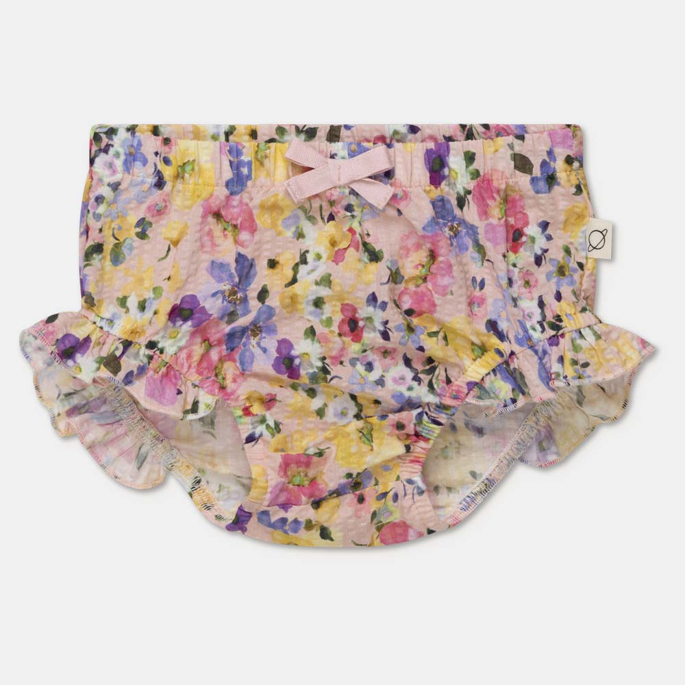 Seersucker Floral Baby Dress & Baby Bloomers