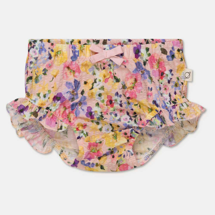 Seersucker Floral Baby Dress & Baby Bloomers
