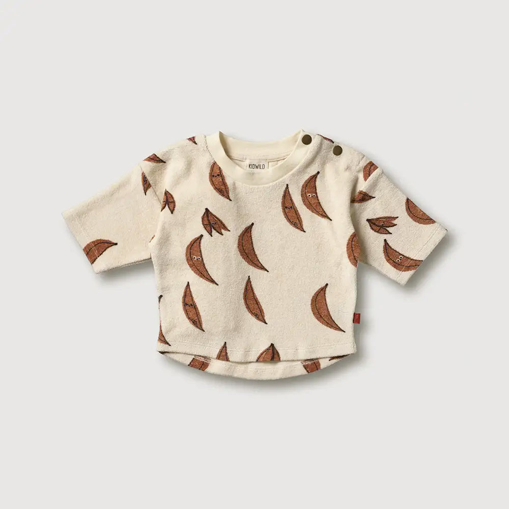 Organic Boxy Sweatshirt -  Banana AOP