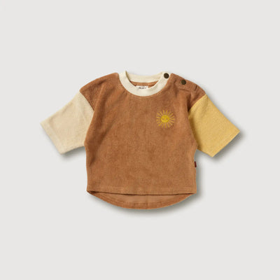 Organic Boxy Sweatshirt -  Colorblock