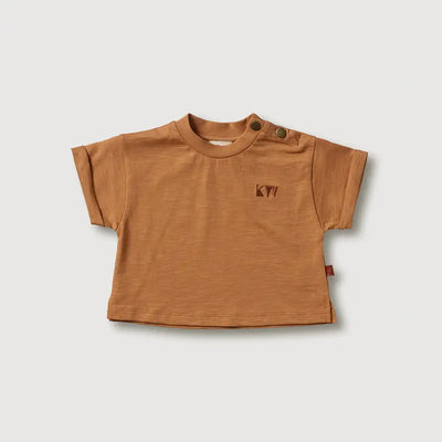 Organic Boxy Tee -  Fawn
