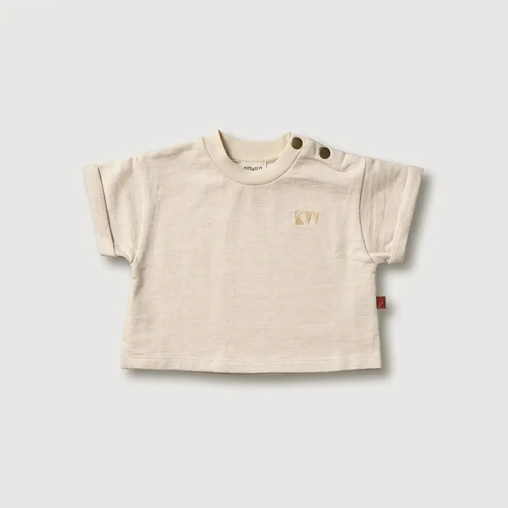 Organic Boxy Tee -  Oatmeal Melange
