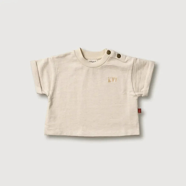 Organic Boxy Tee -  Oatmeal Melange