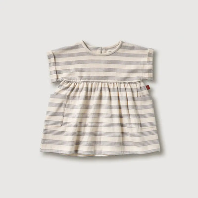Organic Dress -  Mist Stripe