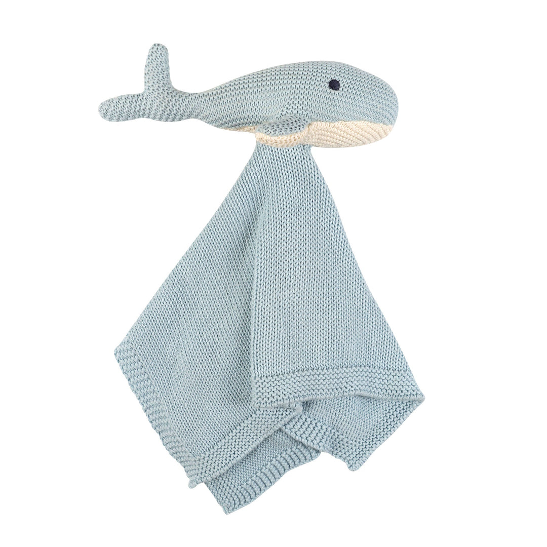 Organic Knit Whale Lovey - Blue