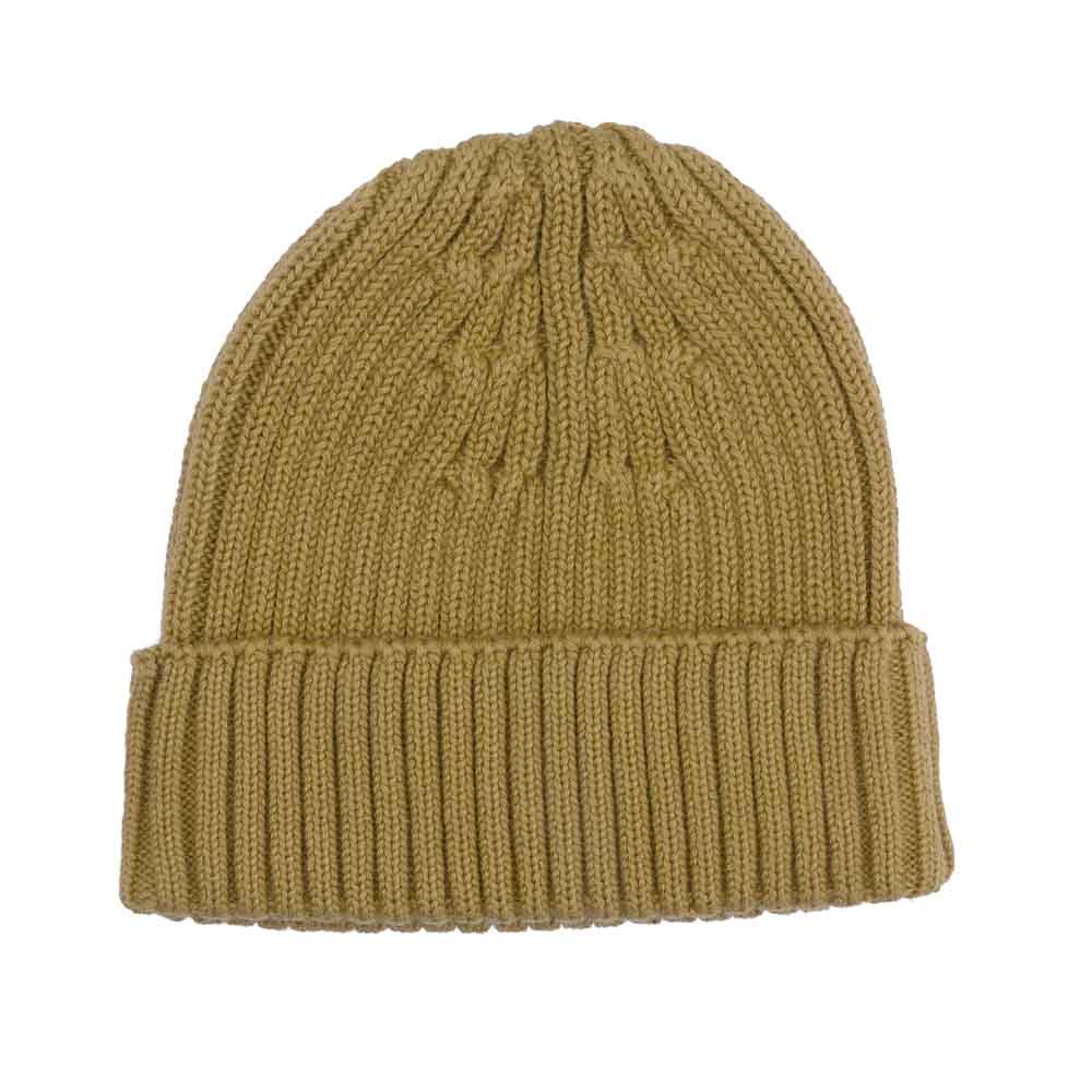 Organic Rib Knit Beanie - Bronze