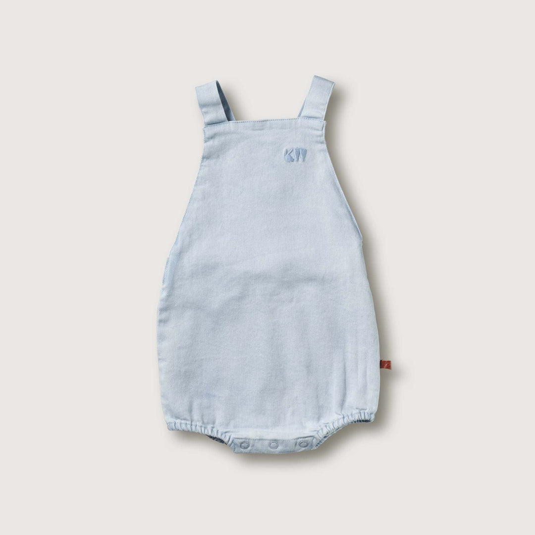 Organic Strap Romper -  Denim