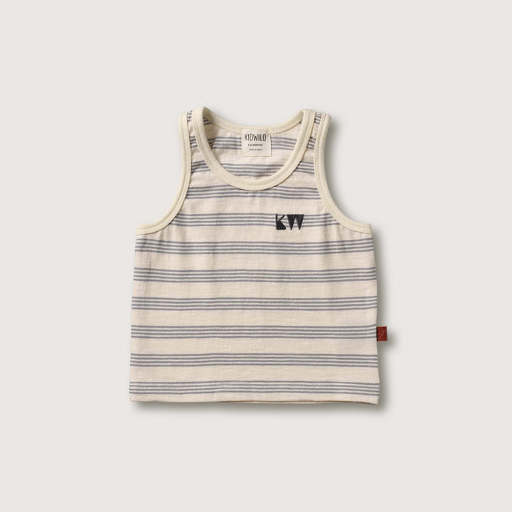 Organic Tank Top -  Mist Stripe