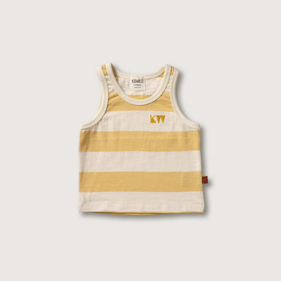 Organic Tank Top -  Yellow Stripe