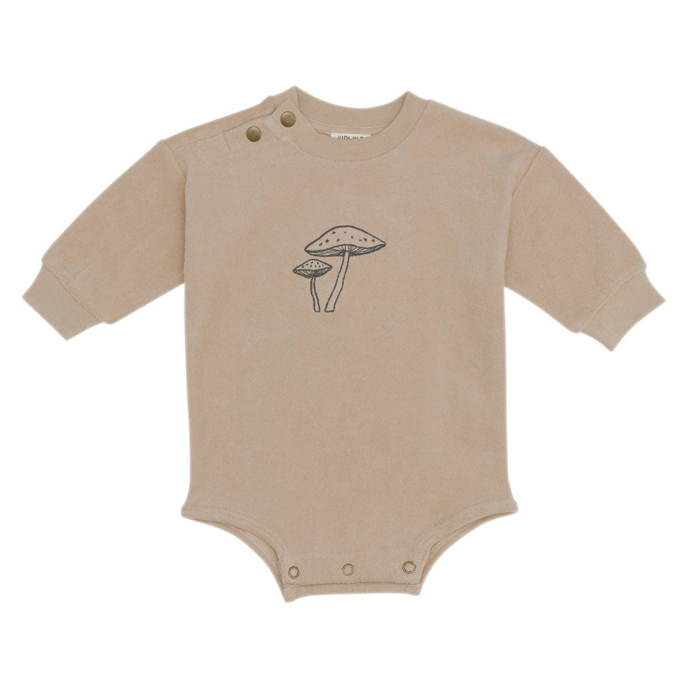 Organic Terry Bodysuit - Mushroom