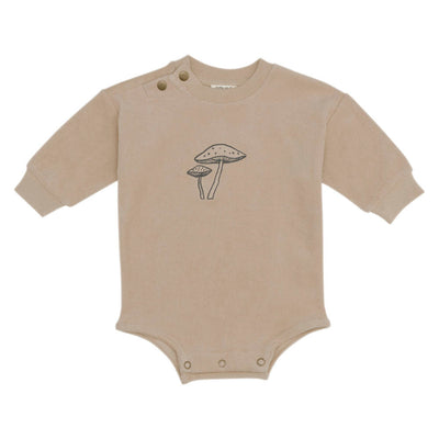 Organic Terry Bodysuit - Mushroom