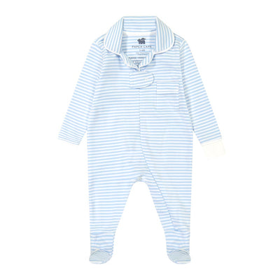 Classic Pajama Footie - Blue Stripe