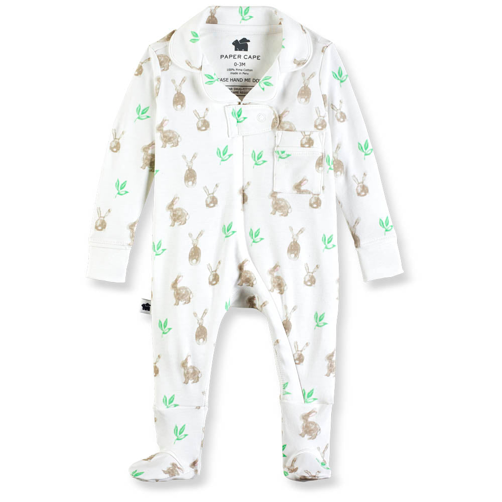 Classic Pajamas Footie - Bunny Print