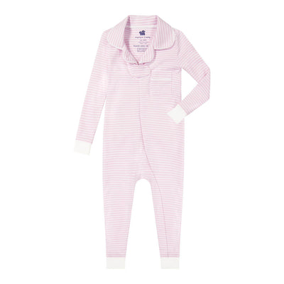 Classic Footless Pajama Onesie - Pink Stripe