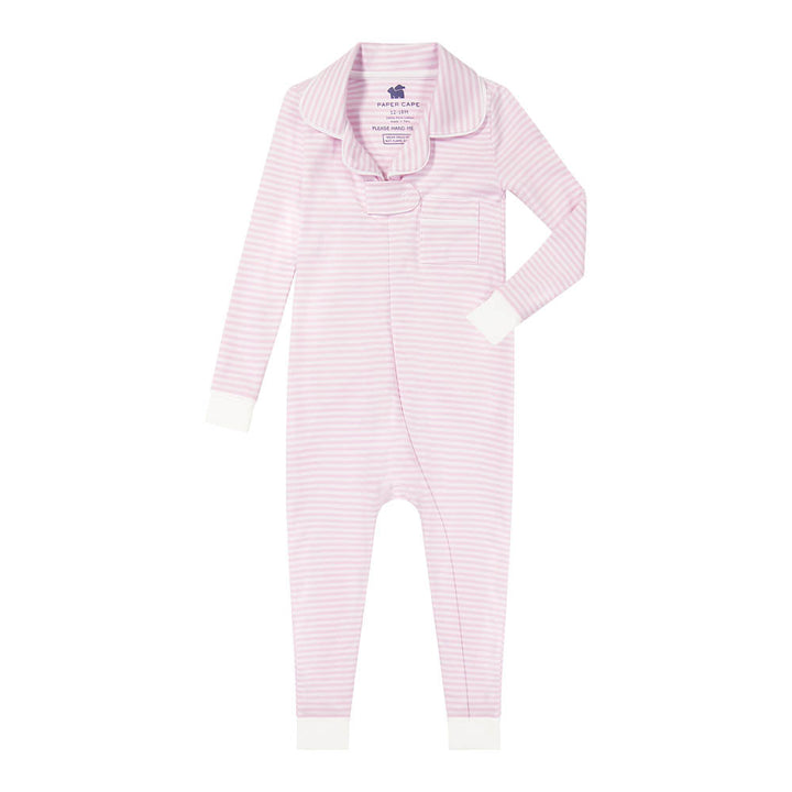 Classic Footless Pajama Onesie - Pink Stripe