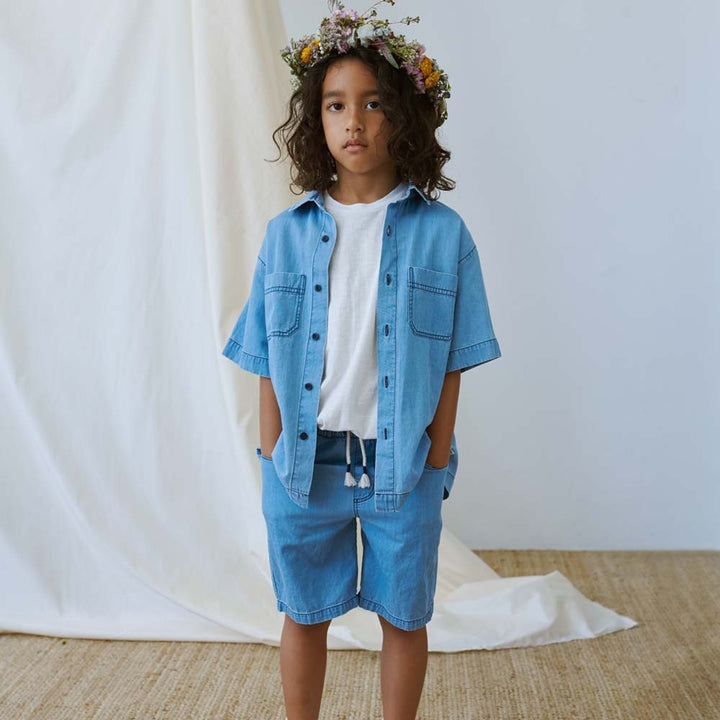 Denim Bermuda Shorts