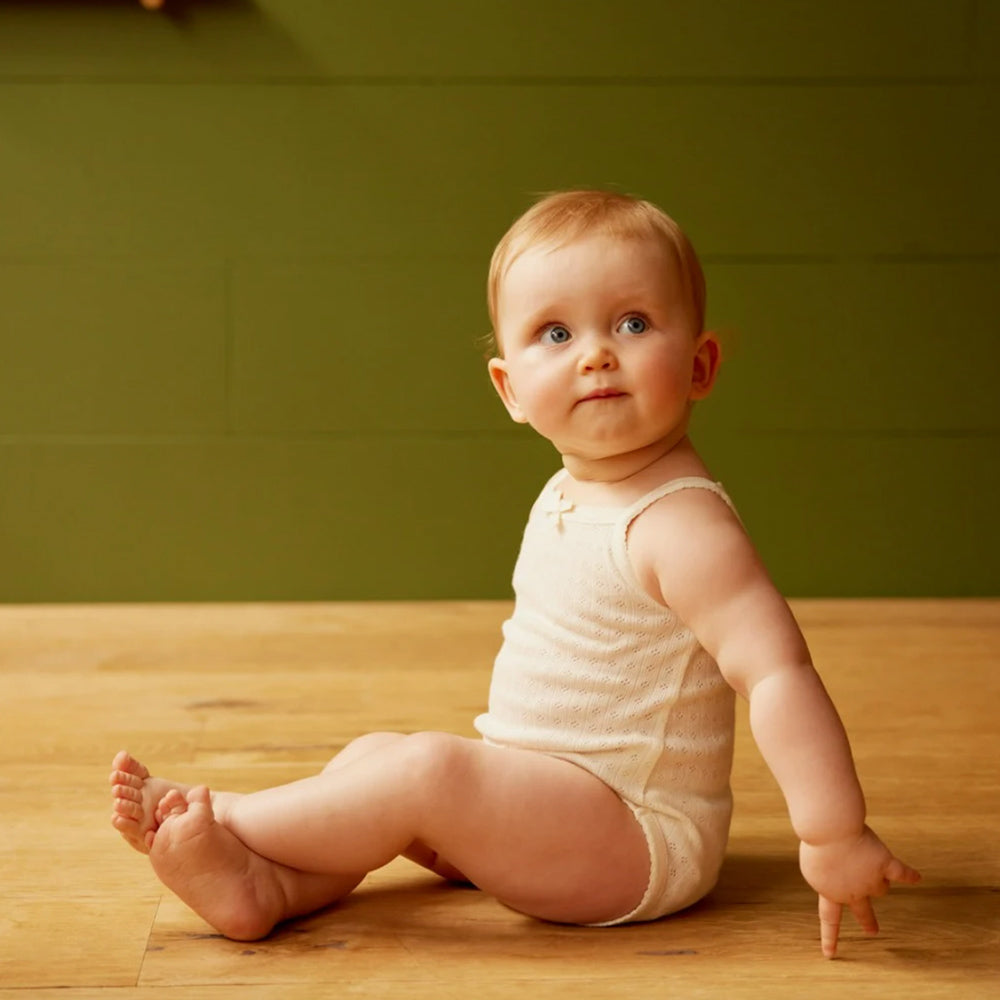 Pointelle Camisole Bodysuit - Natural