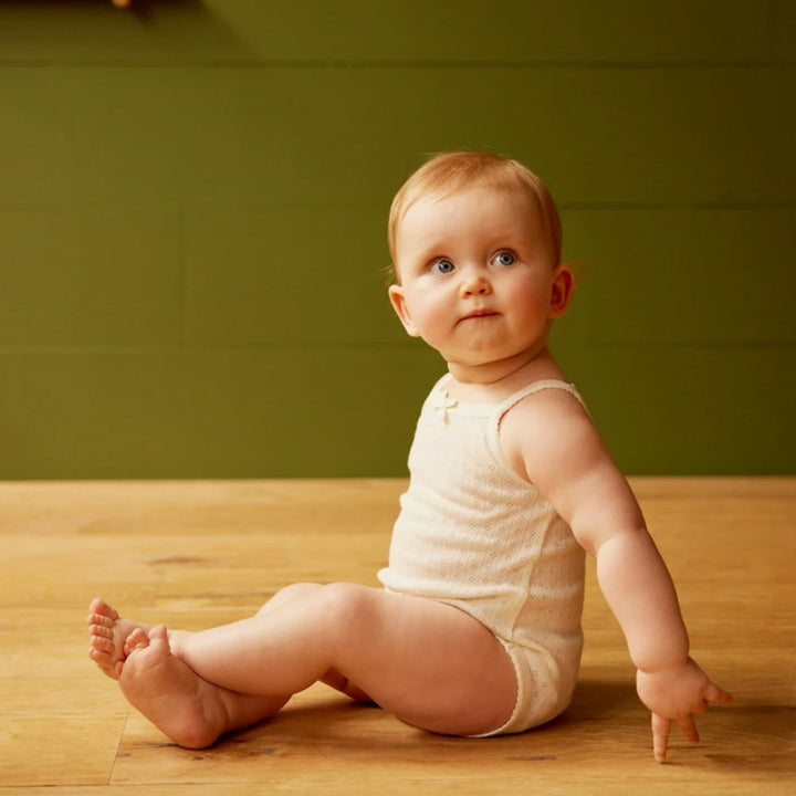 Pointelle Camisole Bodysuit - Natural