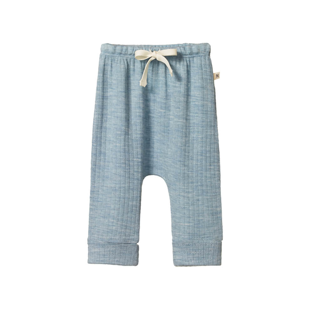 Pointelle Drawstring Pants - Aqua Marl