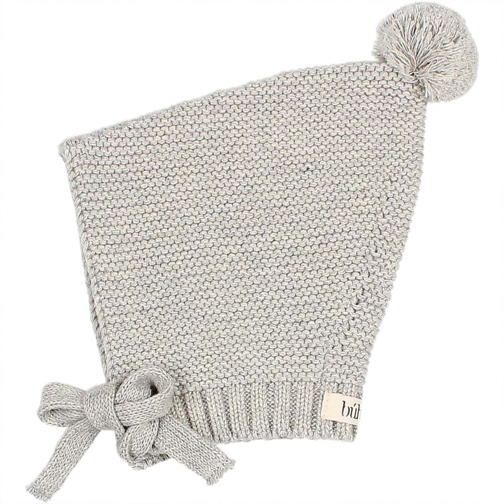 Newborn Knit Pom Pom Hat - Grey