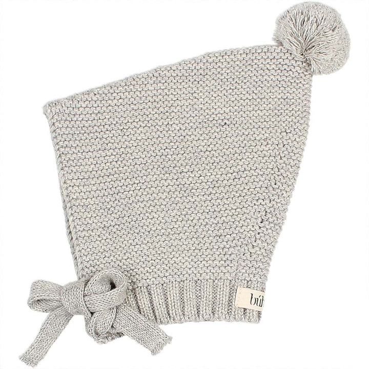 Newborn Knit Pom Pom Hat - Grey