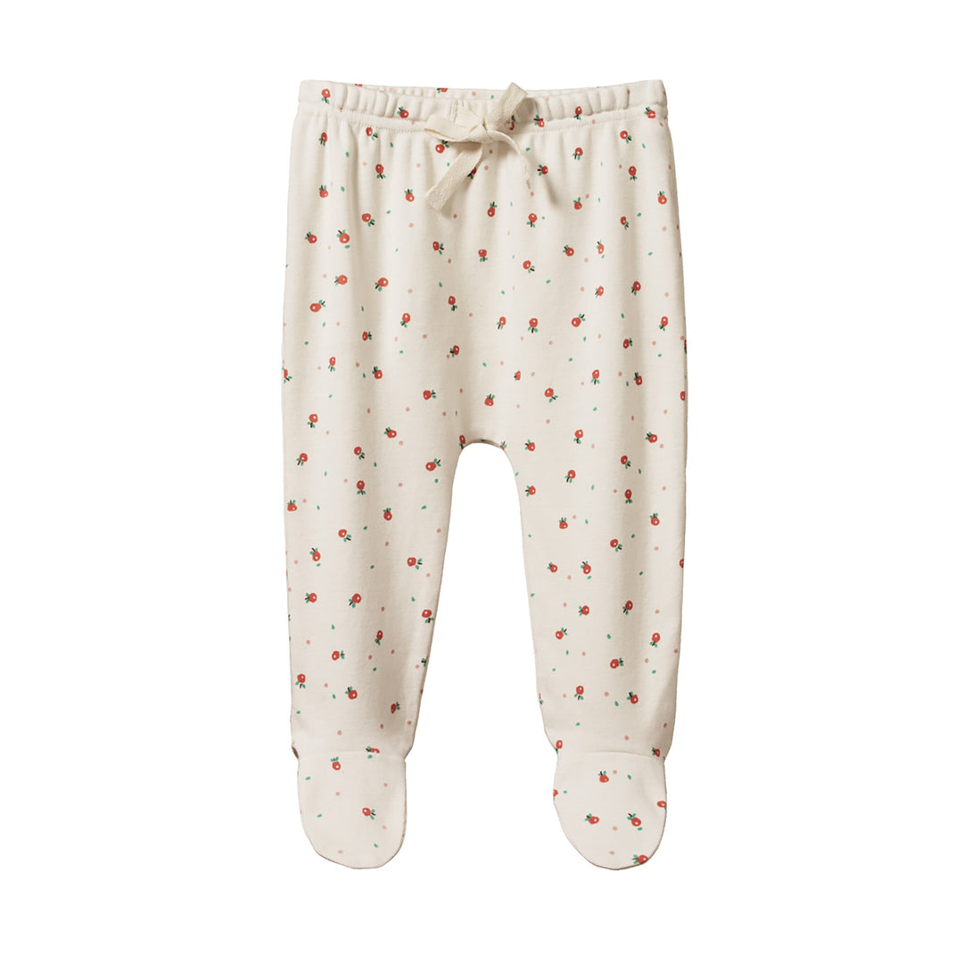 Cotton Footed Romper - Posey Blossom Natural Print