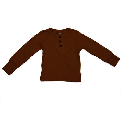 Waffle Henley - Cocoa