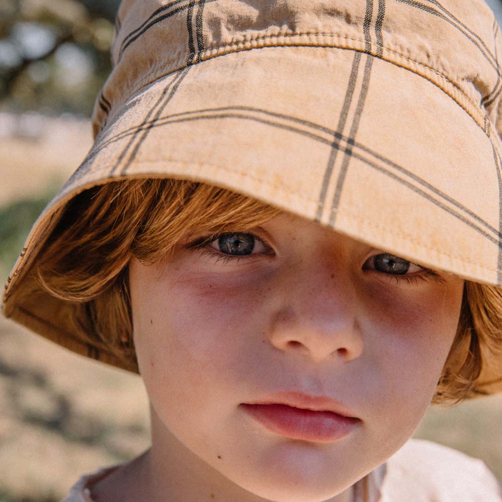 Plaid Bob Hat - Brown Sugar