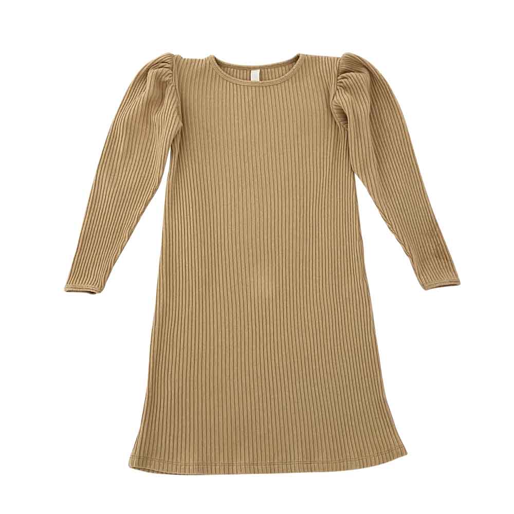 Rib Dress - Wheat
