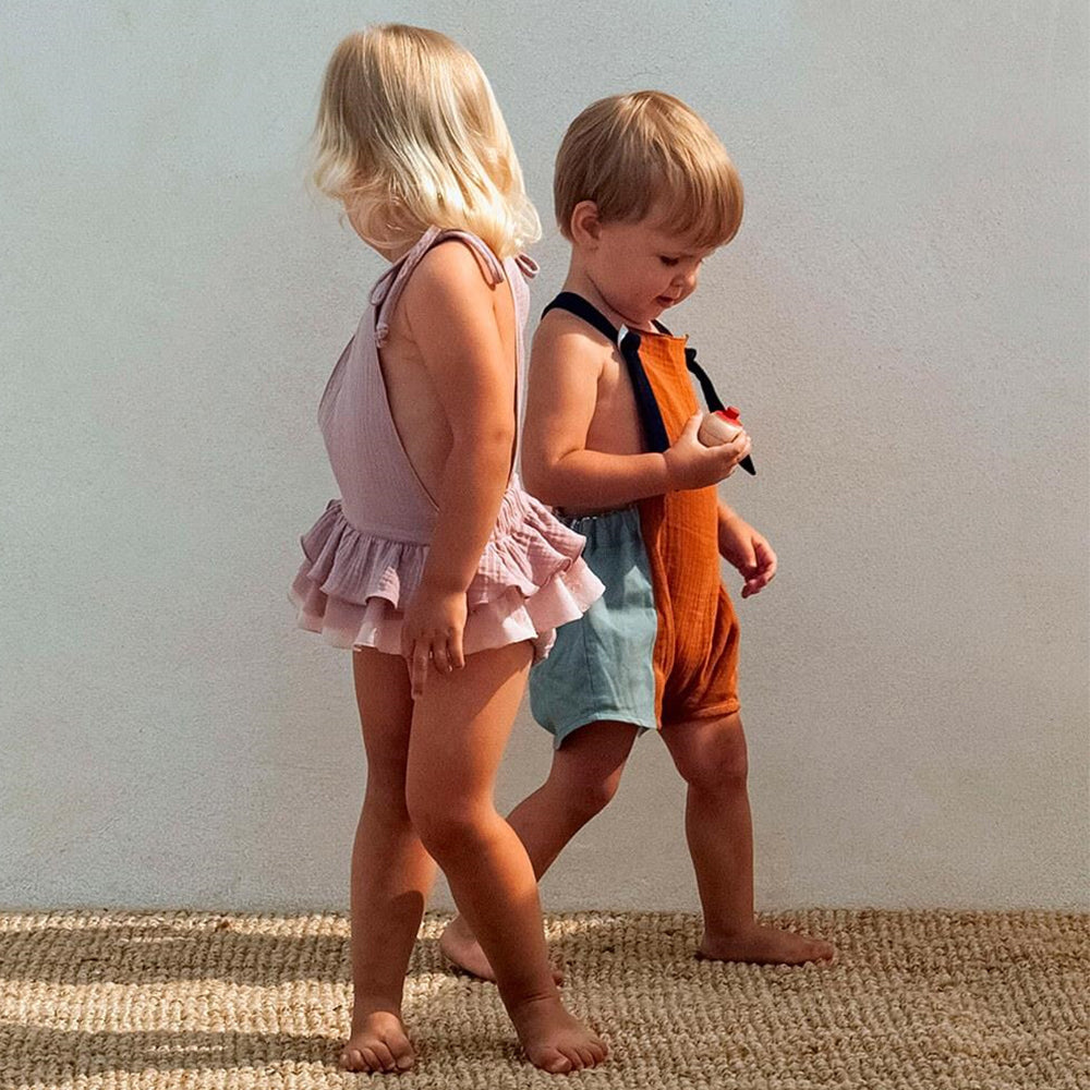 Romper Suit With Frill - Pink