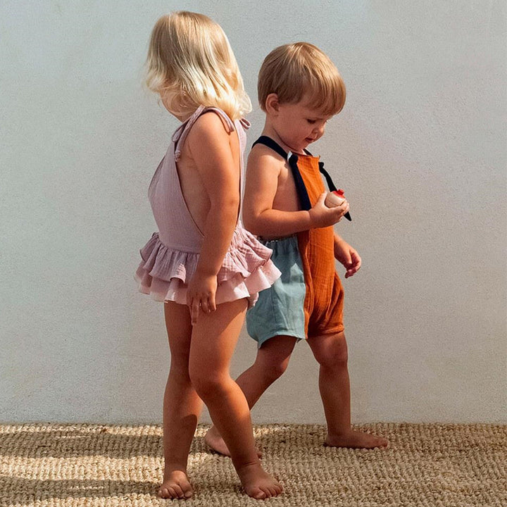 Romper Suit With Frill - Pink