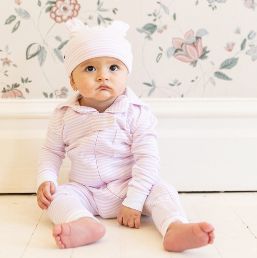 Classic Footless Pajama Onesie - Pink Stripe