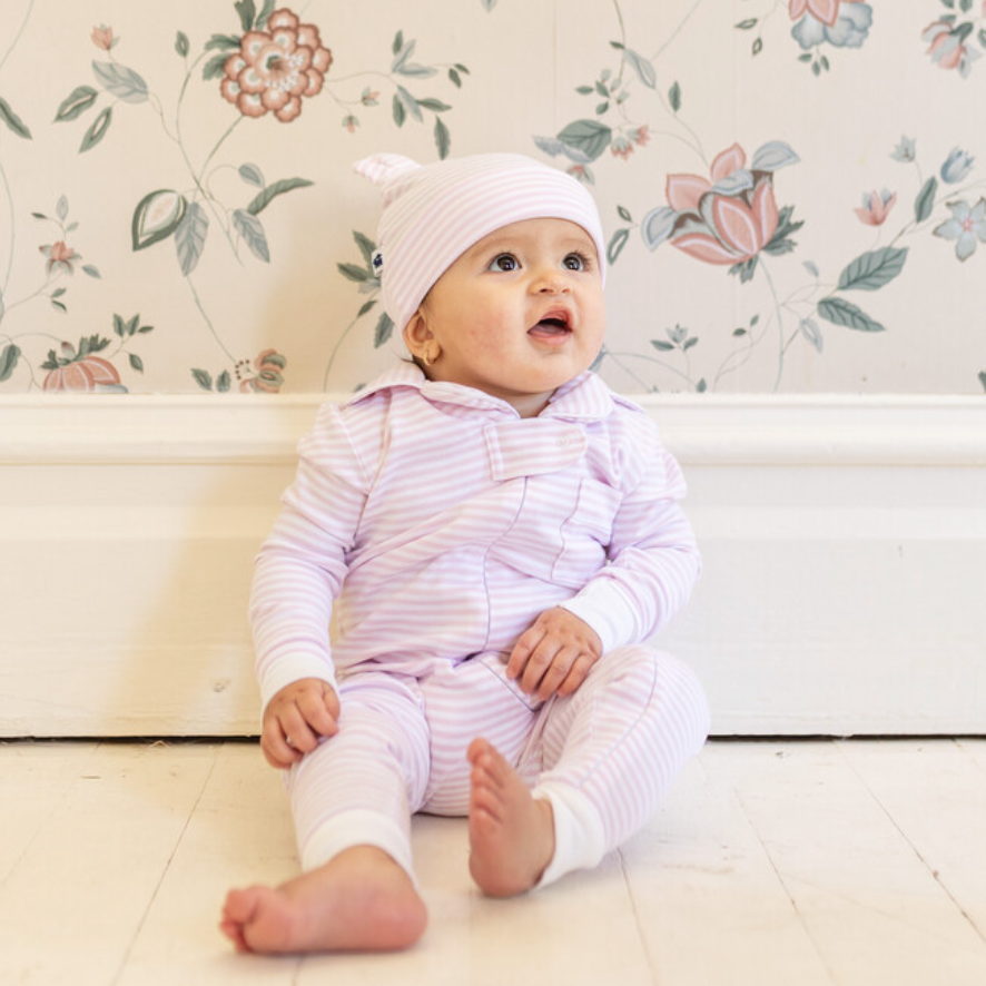Classic Footless Pajama Onesie - Pink Stripe