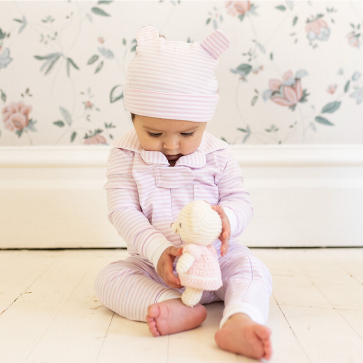 Classic Footless Pajama Onesie - Pink Stripe